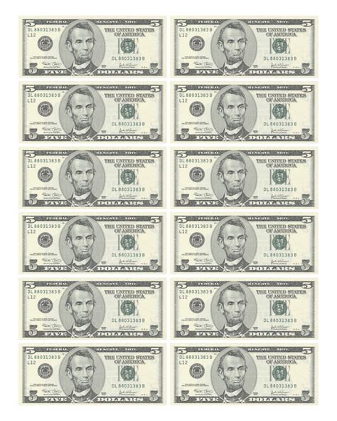 printable fake dollar bills printable form templates  letter