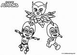 Catboy Pj Coloring Pages Mask Characters Printable Kids sketch template