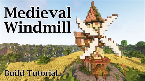 minecraft medieval windmill build tutorial step  step cottagecore