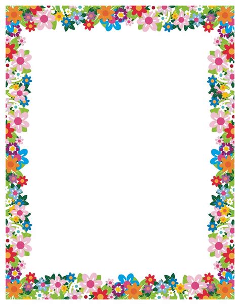 simple flower border designs   paper clipartsco