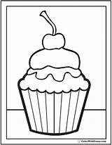 Cupcake Coloring Pages Printable Birthday Cherry Cake Color Cupcakes Pdf Printables Sheets Happy Fuzzy Kids Colorwithfuzzy Topping Thank Adults Strawberry sketch template
