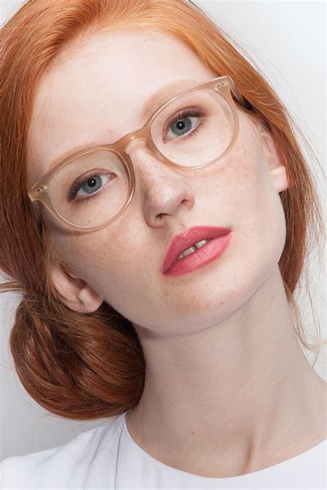 aura trendy coy champagne frosted frames eyebuydirect red hair