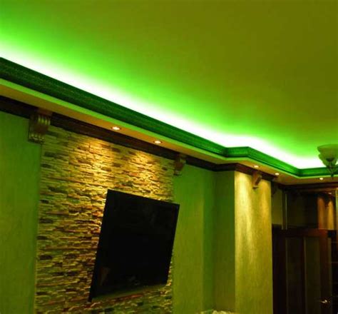 glowing ceiling designs  hidden led lighting fixtures