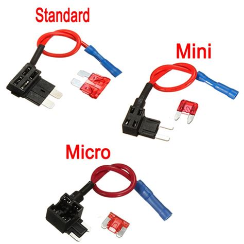 car add  circuit standardminimicro blade fuse boxes holder piggy  fuses tap