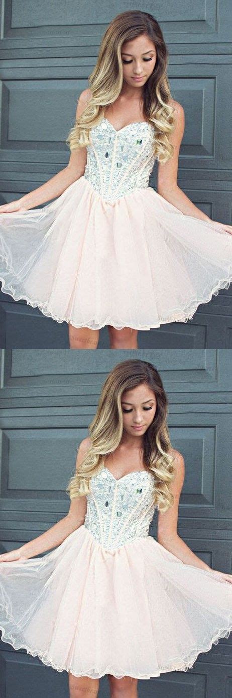 Pearl Pink Short Homecoming Dress Elegant Prom Dress