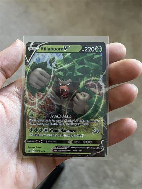 mavin rillaboom  swsh nm full art promo pokemon card