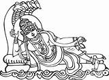 Clipart Vishnu God Hindu Coloring Pages Lord Drawing Clip Cliparts Lakhan Ram Clipground Ranganathar Sita Library Trending Lorde Kids Days sketch template