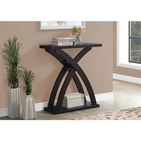 Monarch Specialties Cappuccino Modern Console Table In The Console