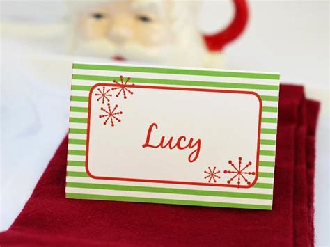 templates  customizable holiday place setting cards christmas