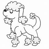 Poodle Coloring Pages French Drawing Printable Dog Colouring Cartoon Template Book Skirt Baby Print Draw Para Clipart Color Drawn Size sketch template