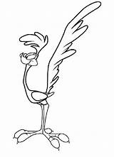 Runner Road Coloring Drawing Looney Tunes Cartoon Roadrunner Pages Sheet Character Drawings Boys Girls Top Bird Paintingvalley sketch template