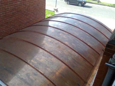 curved copper porch  brighton sussex carehome metal roof