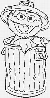 Oscar Grouch Coloring Pages Sesame Street Drawing Getdrawings Charts Christmas Knit Personal Use sketch template