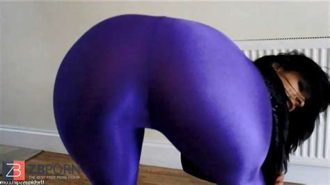 Thick Bootie Latex Trousers Cameltoe Purple Mega Butt Stellar Lady Zb
