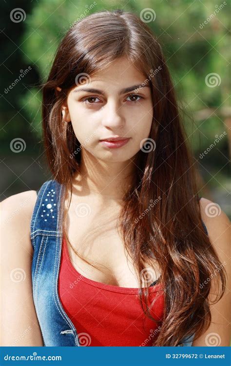 beautiful teenage girl stock photography image