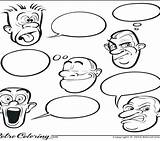 Coloring Pages Face Facial Expression Funny Feelings Smiling Getcolorings Faces Pa Color sketch template