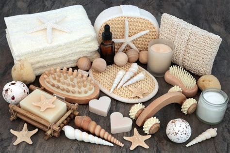 natural skincare  spa products stock image image  deluxe