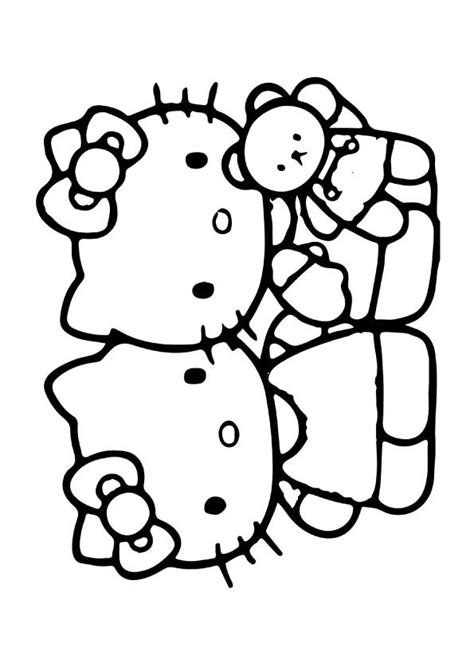 friends  kitty coloring page