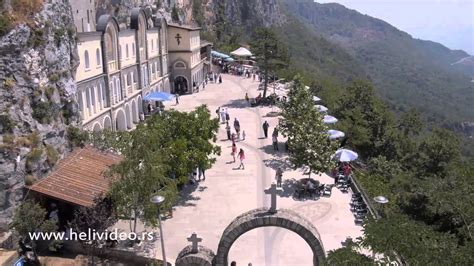 ostrog monastery aerial video youtube