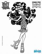 Clawdeen Wolf Coloring Pages Hellokids Monster High Color Print sketch template