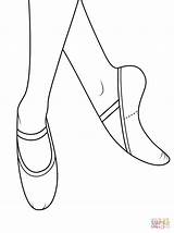 Ballet Shoes Coloring Pages Dance Drawing Pointe Shoe Tap Printable Template Supercoloring Colouring Dot Sketch sketch template