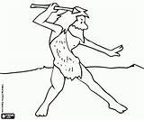 Prehistoria Vorgeschichte Cazador Neolitico Cazadores Preistoria Homo Lanza Kolorowanka Cacciatore sketch template