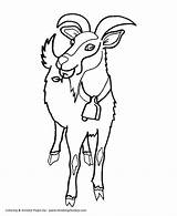 Coloring Goat Pages Herd Animals Goats Wild Ram Kids Color Cliparts Animal Activity Draw Clip Colouring Honkingdonkey Clipart Cows Head sketch template
