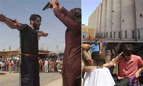 isis crucify spies chop a thief s hand off and hurl a gay man off a roof in iraq daily