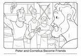 Cornelius Peter Coloring Visits Zone Sunday School sketch template