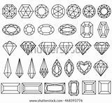 Gemstone Gem Drawing Background Faceting Graphic Diamond Jewel Emerald Stock Template Patterns Jewelry Shutterstock Gemstones Crystal Coloring Pages Ruby Sketch sketch template