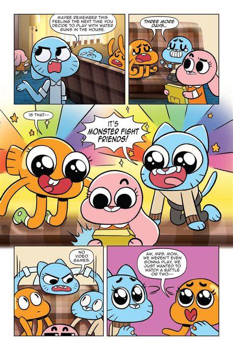 comic book preview the amazing world of gumball cheat code bounding into comics
