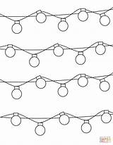 Lights Coloring Christmas Light Pages Printable Template Drawing String Stripes Bulb Sheets Stars Super Color Print Hollywood Getcolorings Garland Dot sketch template