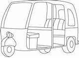 Rickshaw Aut Clipground sketch template