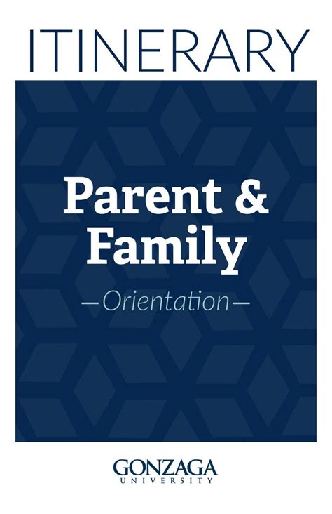 parent family orientation itinerary  gonzaga university issuu