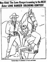 Lone Ranger Coloring Movie 1956 Contest 2010 March sketch template