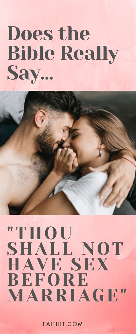 does the bible really say thou shall not have sex before marriage