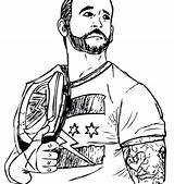 Coloring Pages Roman Reigns Wwe Randy Orton Diva Rockabilly Belt Getcolorings Printable Rock Getdrawings Color Colorings Punk sketch template