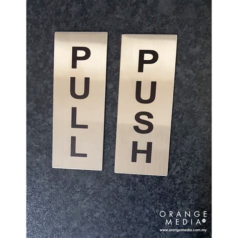 stainless steel push and pull door sign shopee malaysia