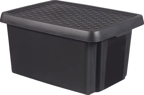 bolcom curver essentials opbergbox met deksel  zwart