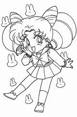 Moon Coloring Pages Anime Sailor Chibi Kids Drawing Print Colouring Cartoon Sailors Adult Color Cute Printable Party Mini Getdrawings Birthday sketch template