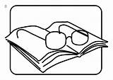 Lectura Gafas Lesebrille Leesbril Leggere Malvorlage Occhialini Ausmalbild Schulbilder Große sketch template
