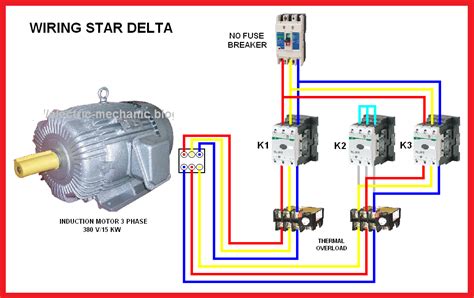 star delta motor connection diagram