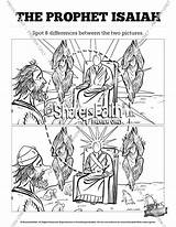 Isaiah Prophet Difference Spot Kids Bible Lesson Coloring Pages Sunday School Childrens sketch template