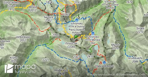 wrota chalubinskiego mapa szlakow turystycznych mapa turystycznapl