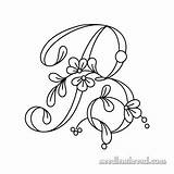 Monogram Floral Script Embroidery Needlenthread Letters Hand Monograms Needle Thread Choose Board Designs sketch template