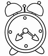 Clock Alarm Coloring Draw Pages Ringing Size sketch template