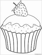 Muffin Coloring Pages Strawberry Muffins Cupcake Printable Ausmalbild Color Kids Cup Cupcakes Mit Para Colorear Sheets Print Supercoloring Cakes Da sketch template