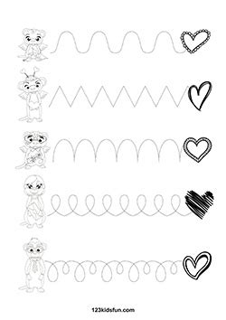 valentines day worksheets  kids fun apps
