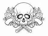 Skull Coloring Pages Colouring Cool Drawing Girly Guns Gun Printable Sheets Silhouette Getdrawings Adult Color Print Tattoos Flower Bb Getcolorings sketch template