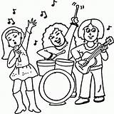 Rock Coloring Pages Band Concert Roll Color Printable Drawing Print Piano Female Kids Marching Music Star Ways Grand Getcolorings Popular sketch template